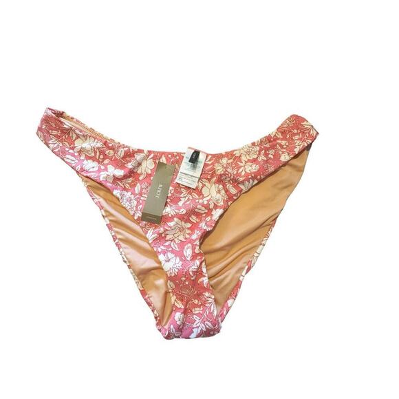 J. Crew Women's Curved Waist Cheeky Bikini Bottom Pink Tossed Floral Size XL NWT - Picture 6 of 10